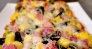 Hawaiian-Inspired Pineapple-Ham Flatbread