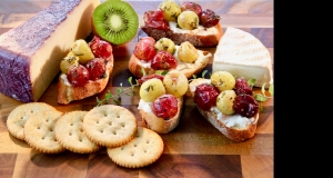 Roasted Grape Crostini with Fresh Herbs
