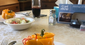 Stuffed Jack-O'-Lantern Bell Peppers