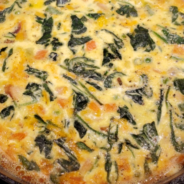 Artichoke and Ham Quiche with Cheesy Hashbrown Crust
