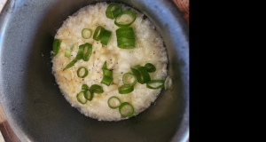 Microwave Corn Cheese Grits in a Mug