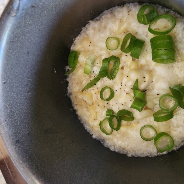 Microwave Corn Cheese Grits in a Mug