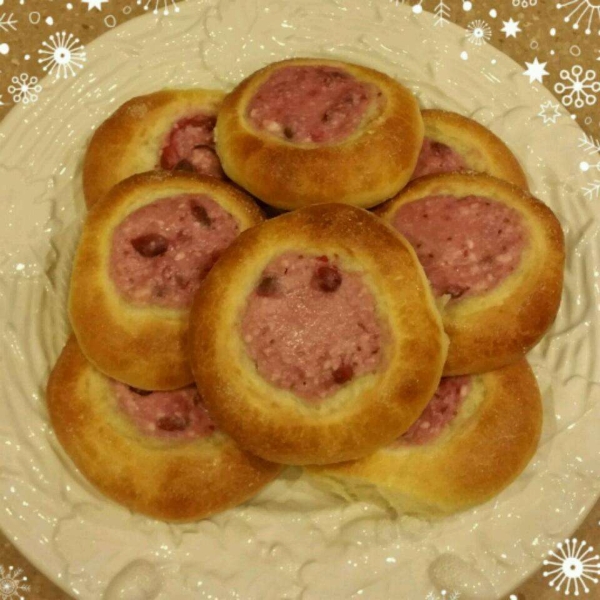 Raspberry Vatrushka Buns