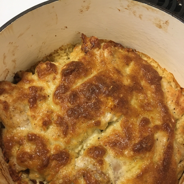 Mayo Parmesan Chicken with Rice