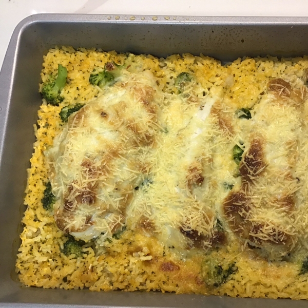 Mayo Parmesan Chicken with Rice