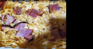 Easy Creamy Pasta Bake with Ham