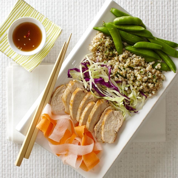 Asian Veggies, Chicken and Sorghum Grain Bowl