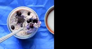 Blueberry-Cinnamon Overnight Oats with Greek Yogurt