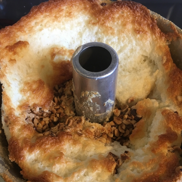 Angel Food Cake with Toasted Almonds