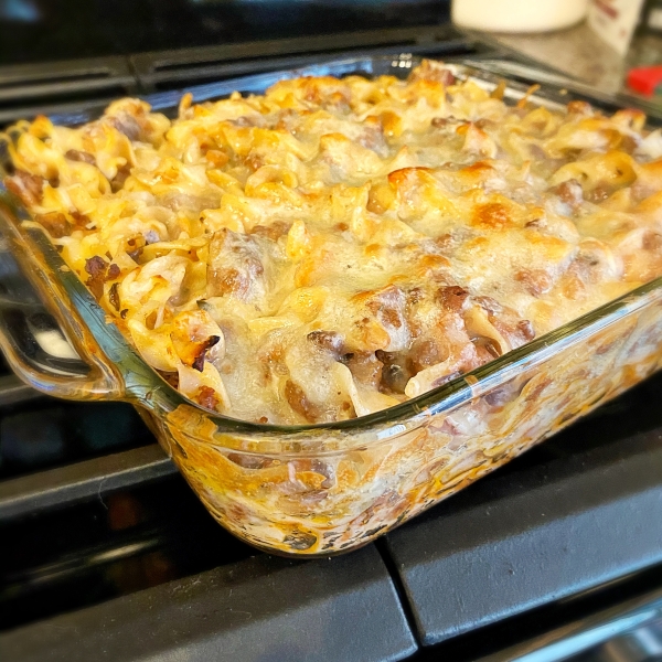 NO YOLKS® Beef Noodle Casserole