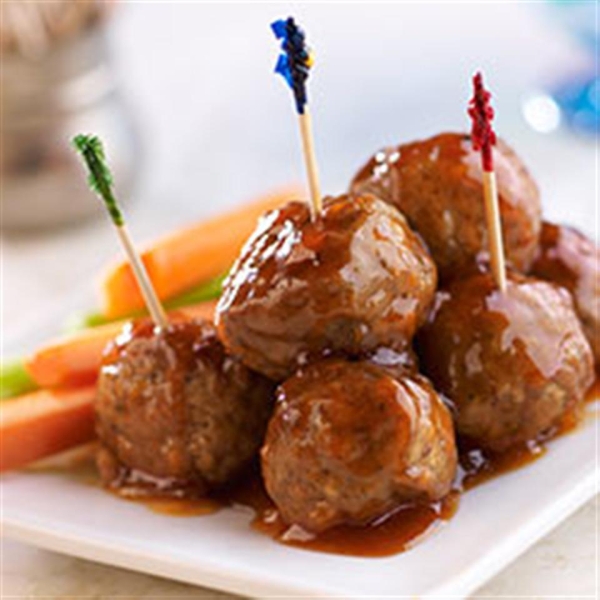 Peachy BBQ Meatballs