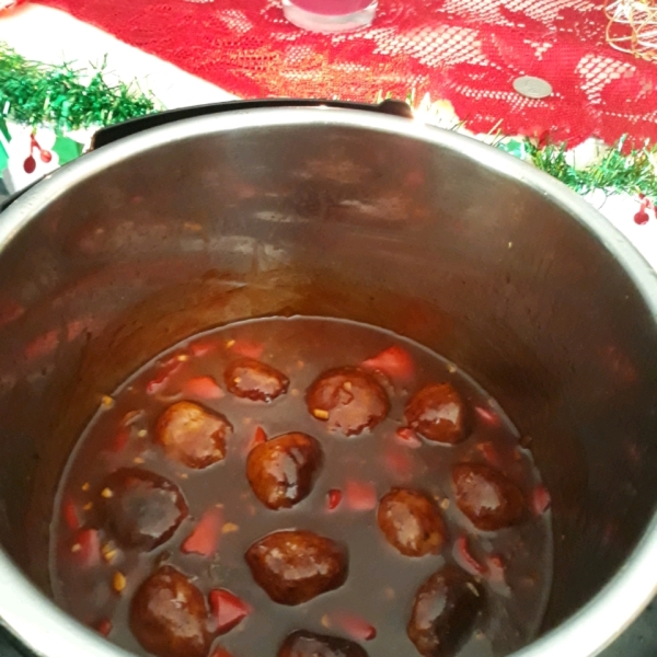 Peachy BBQ Meatballs