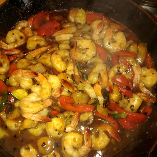 Honey-Ginger Shrimp and Vegetables