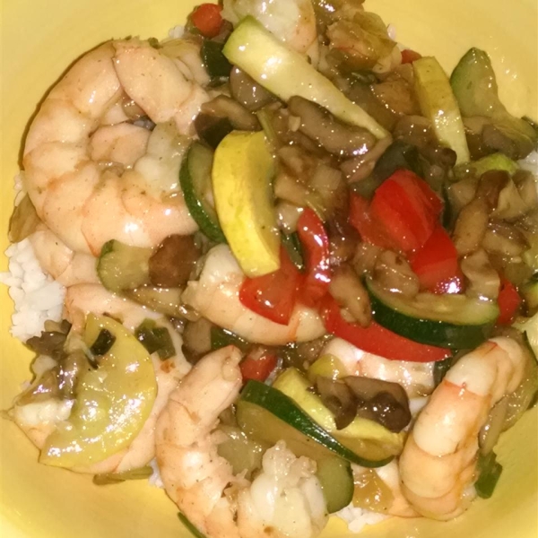 Honey-Ginger Shrimp and Vegetables