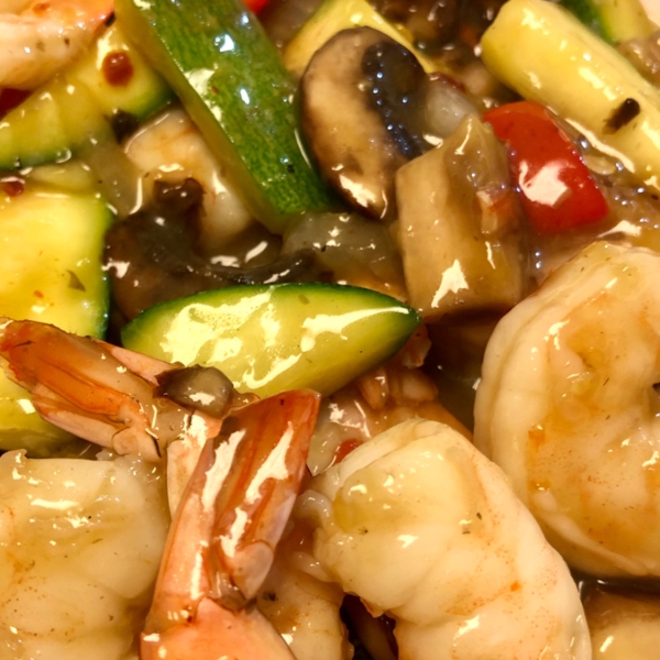 Honey-Ginger Shrimp and Vegetables