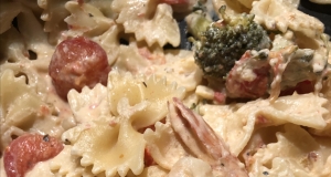 Creamy Tomato-Basil Pasta with Shrimp