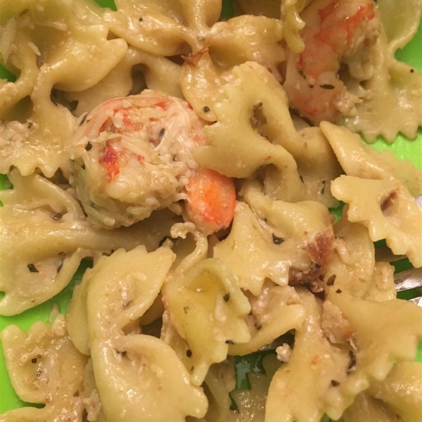 Creamy Tomato-Basil Pasta with Shrimp