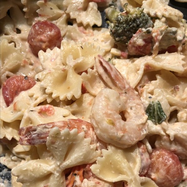 Creamy Tomato-Basil Pasta with Shrimp