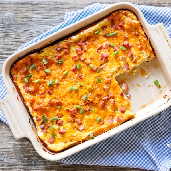 Ham and Cheese Overnight Breakfast Casserole