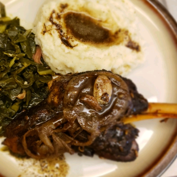 Saba-Braised Lamb Shanks