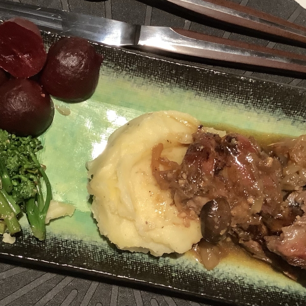 Saba-Braised Lamb Shanks