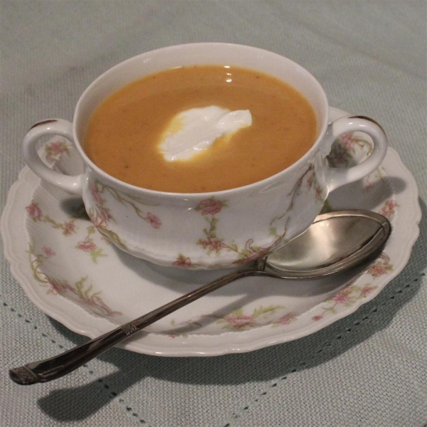 Curried Pumpkin Soup with Chives