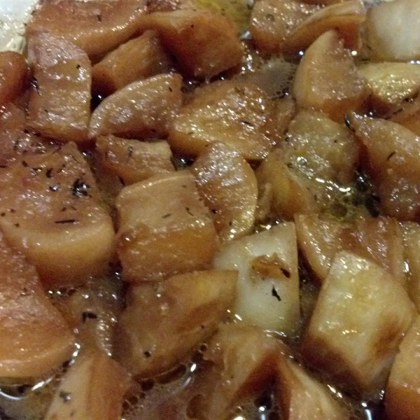 Beer Braised Turnips