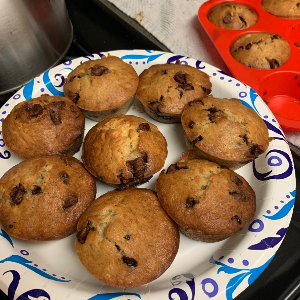 Most Requested Banana Chocolate Chip Muffins