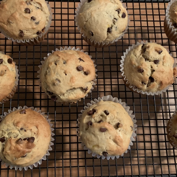 Most Requested Banana Chocolate Chip Muffins