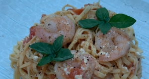 Shrimp and Feta Cheese Pasta