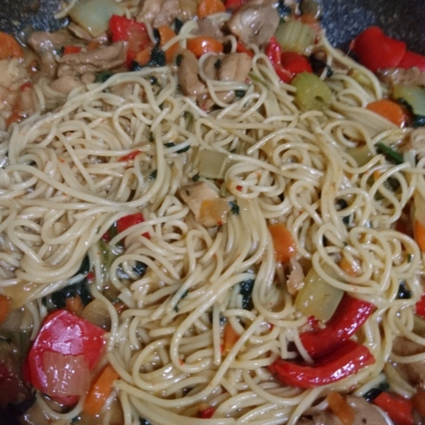Thai Chicken Spaghetti