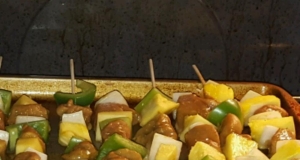 Thai Teriyaki BBQ Chicken Kabobs