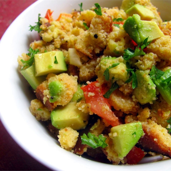 Tomato-Cornbread Salad with Avocado and Cilantro