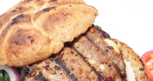 Maple Glazed Chipotle Goat Cheese Lamb Burgers