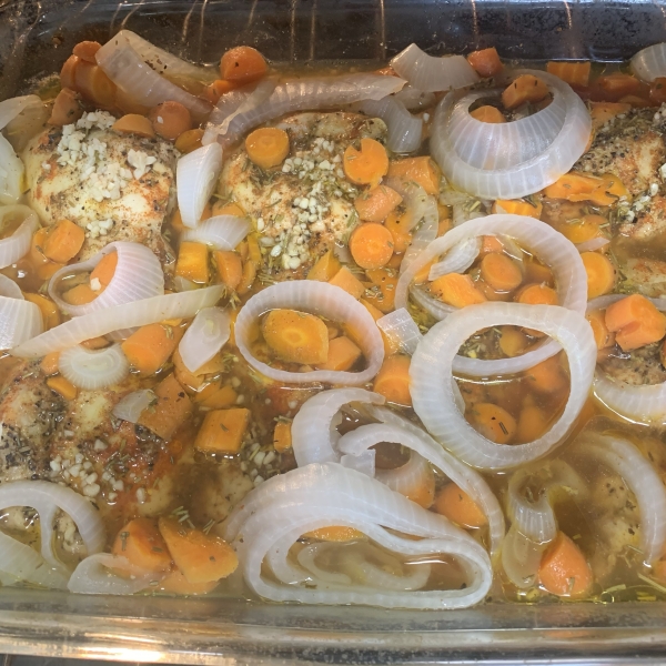 Garlic and Basil Baked Chicken Thighs