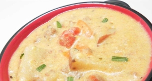 Cheeseburger Chowder with Sausage