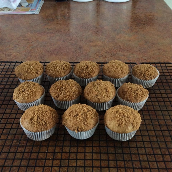 Lighter Banana Crumb Muffins