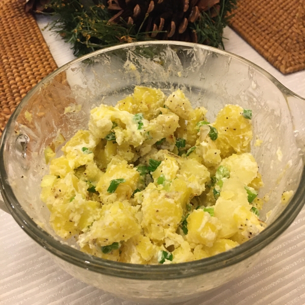 Almost Fat-Free Green Onion Potato Salad