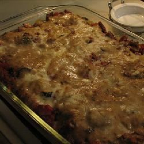 Big Spaghetti Pie with Beef