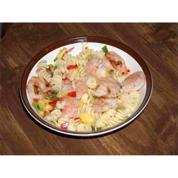 Pasta with Grilled Shrimp and Pineapple Salsa