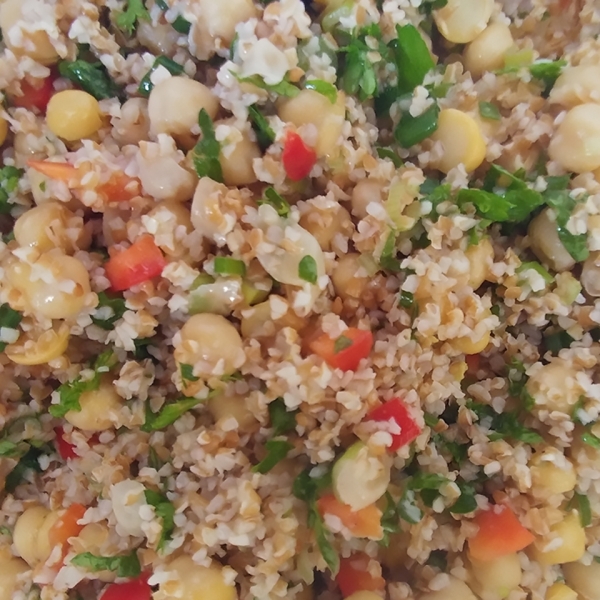 Bulgur Chickpea Salad