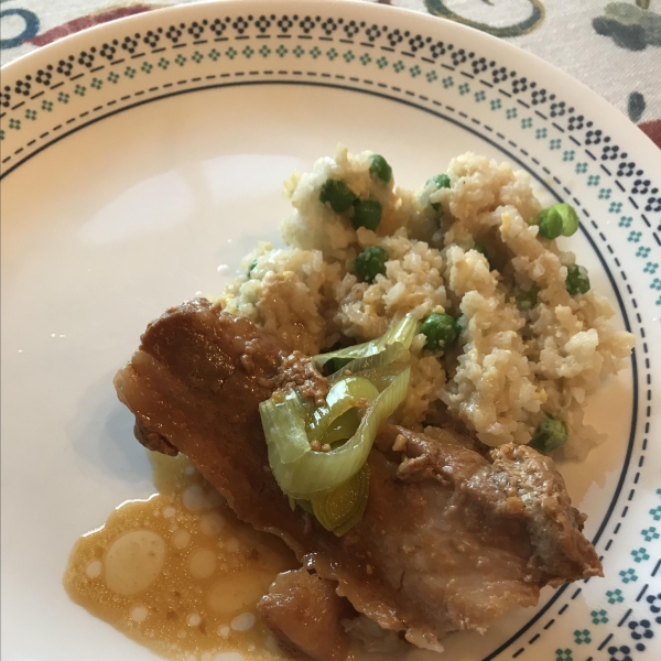 Chinese-Style Pork Belly with Fried Rice