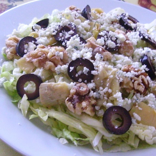 Walnut Blue Cheese Artichoke Salad