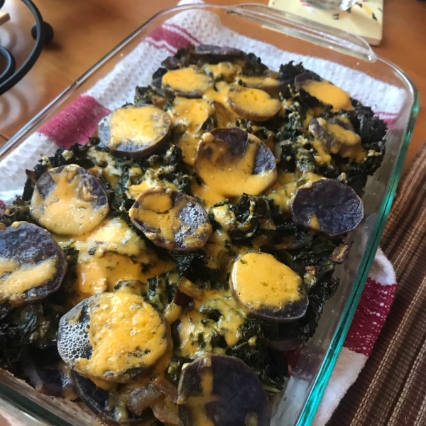 Curry Kale and Potato Galette