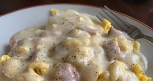 Quick Creamed Ham and Eggs