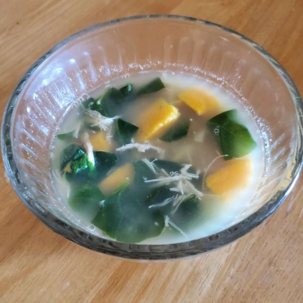 Chicken, Sweet Potato and Spinach Soup