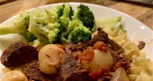Beef Stifado in the Slow Cooker