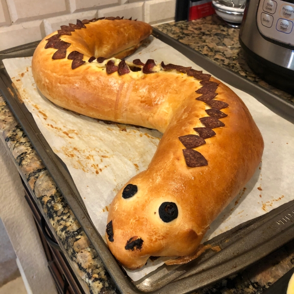 Spooky Calzone Snake