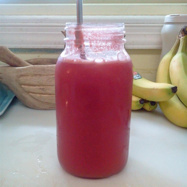 Watermelon and Cucumber Juice with a Spritz of Lime