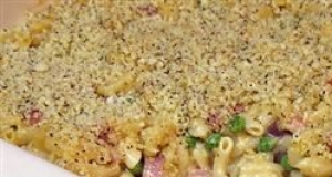 Macaroni and Cheese with Ham, Peas and Shallots